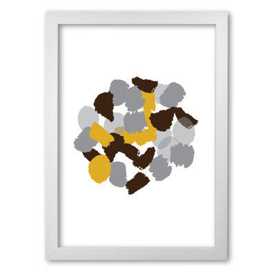 Mustard Abstract Paint Splodge - Print