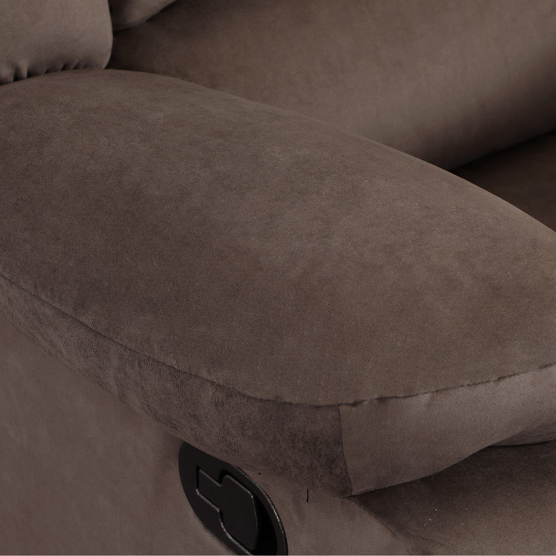 Causeuse transitionnelle en tissu de microfibre, Brun