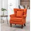 Fauteuil à oreilles en polyester capitonné de 29 po de large Jacquelyn-1067807783