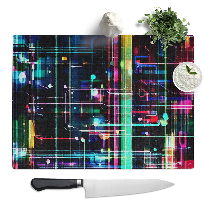 Futuristic Tech Vol.3  Glass Chopping Board