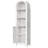 69.5" Tall Arched Bathroom Storage Cabinet with Fluted Doors and 5 Shelves-1208996652