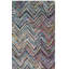 Tapis bleu / multicolore en coton touffeté à la main Anaheim-541849885