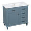 Meuble-lavabo 36 po avec plateau en céramique Vaimi-218284744