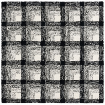 Robbie Handmade Wool Charcoal / Ivory Rug