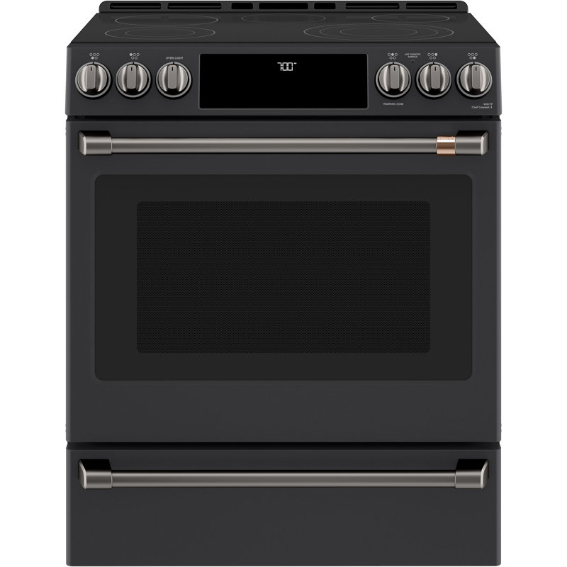 Front Control Electric Range Handle Kit, Brushed Black