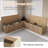 Kitchen Breakfast Nook Bench, Backless Wood Corner Bench With Cushion Seat, L Shape Dining Bench With Hidden Storage Space-1855452555-1855452557