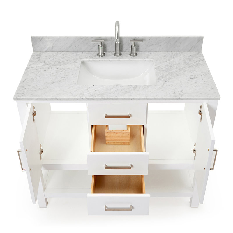 Bayhill 43'' W Single Vanity, White