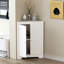 Armoire de coin de plancher réglable à tablette blanche - pour la salle de bain, la cuisine et le salon