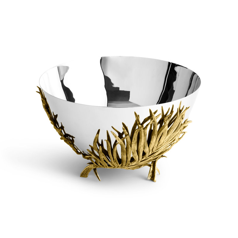 Palm Bowl, 8"H x 13"W x 13"D