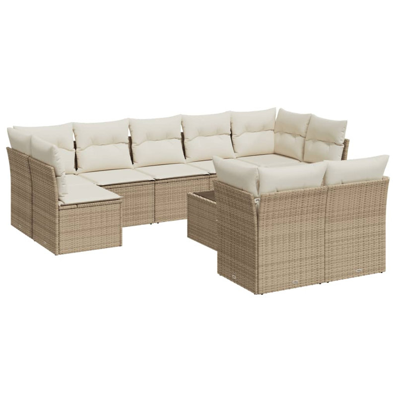 Ensemble de canapé de jardin Vidaxl beige