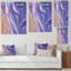 Marbre mauve luxueux, art fluide - décoration murale moderne sur toile-366219471-366219477