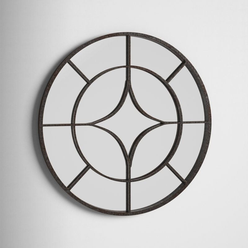 Miroir mural en métal l 30 po Brynn, Noir