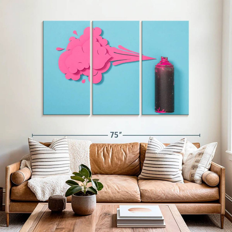 Senne Creative rose, peinture en aérosol, H 42 po x l 65 po