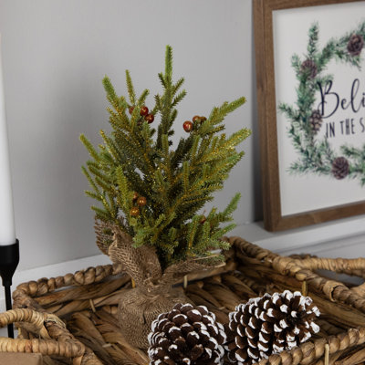 12 " H Faux Tree in Plastic Pot