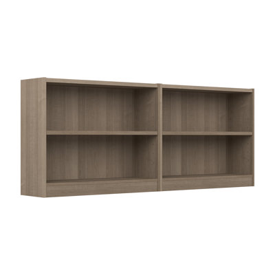 Donyo Small 2 Shelf Bookcase - Set of 2, Storage Bookshelves for Home Office and Living Room