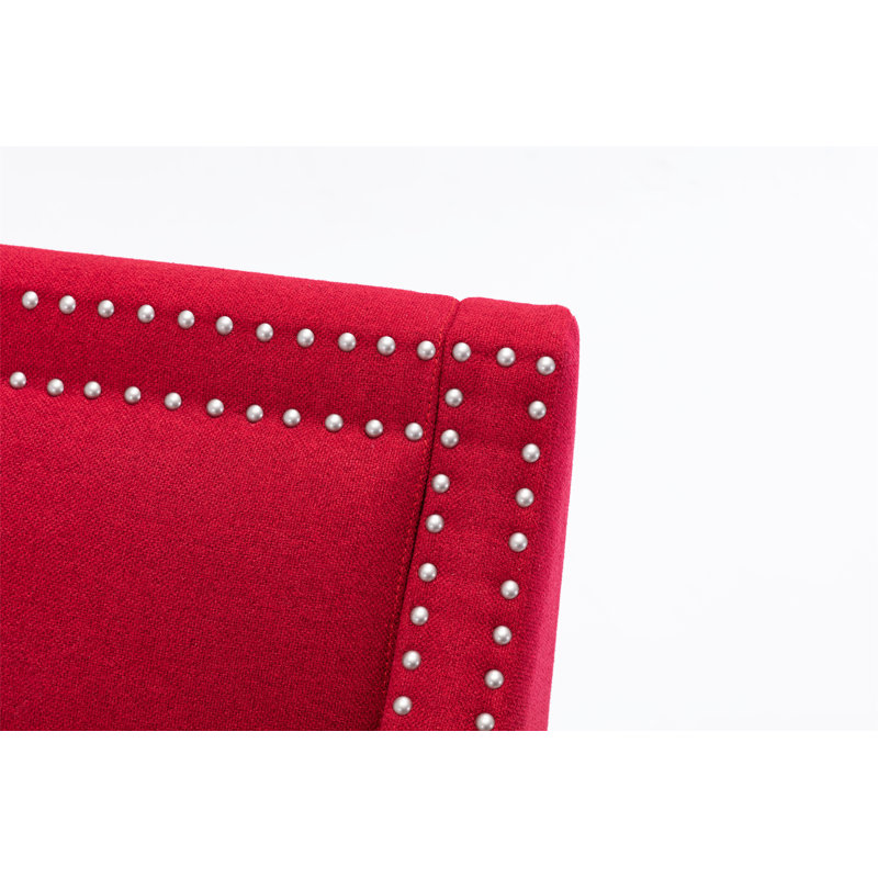 Méridienne capitonnée de 26,8 po de largeur, Rouge