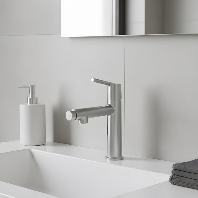 Fountain and Flow Mode Two-in-one Single Handle Bathroom Faucet, Chrome