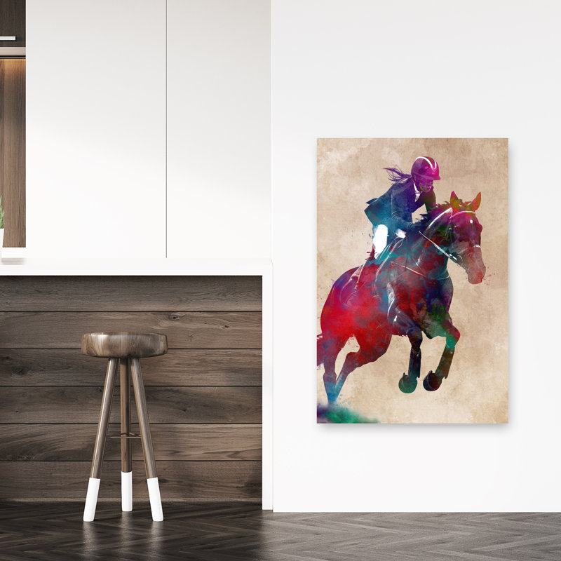 Art mural cheval dynamique dynamique, 48" H x 32" W