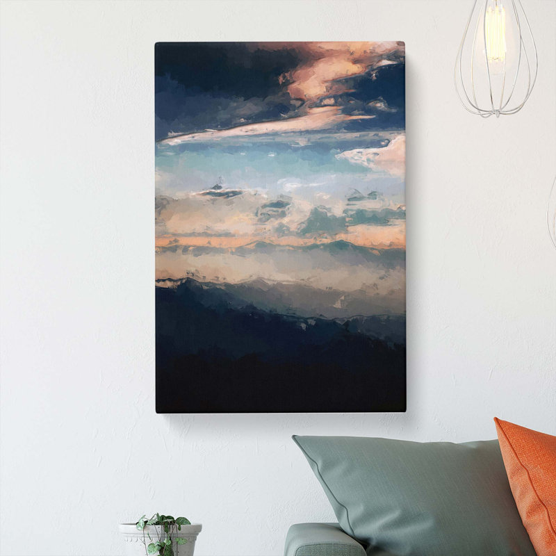 Mountain Peaks Of Thailand In Abstract - Wrapped Canvas Painting, 76cm H x 50cm W x 3cm D