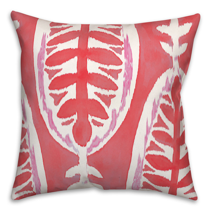 Housse et insert de coussin extérieur d'extérieur, Rouge