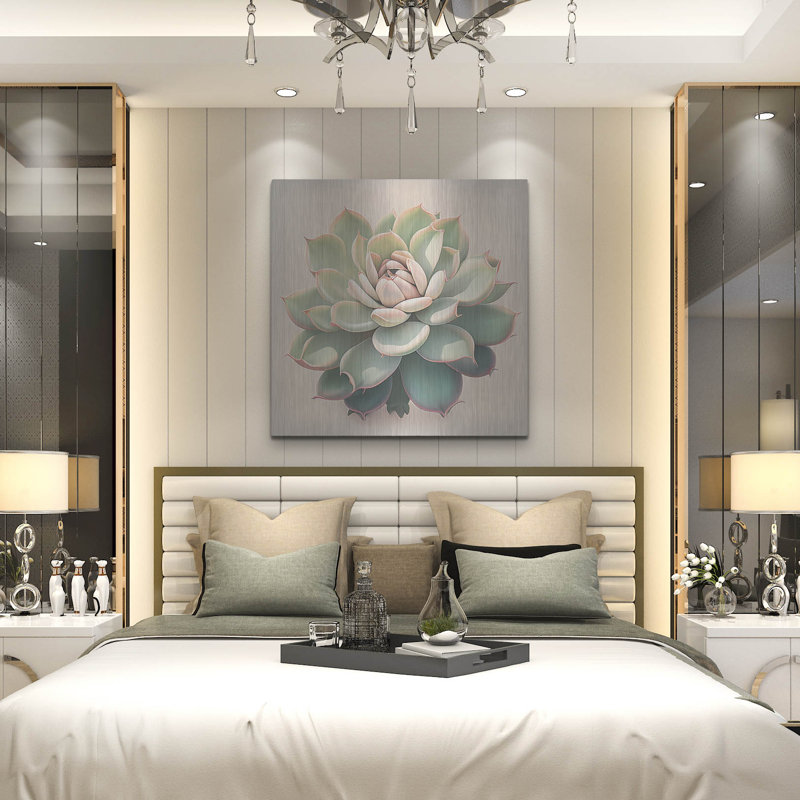 Art mural en métal Winston Porter «Echeveria Pulidinis» par Incado, H 36 po x l 36 po