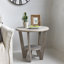  Table de bout en bois rustique avec tablette de rangement, finition gris rétro