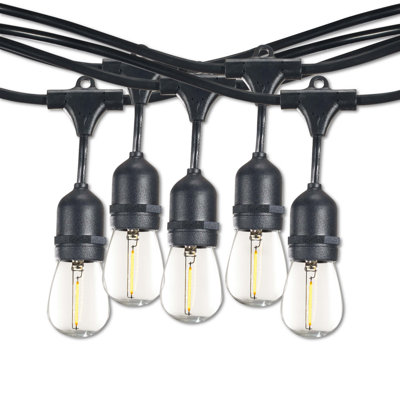 Junell Bulbrite 14-foot String Light Kit with Clear Shatter Resistant LED Light Bulbs