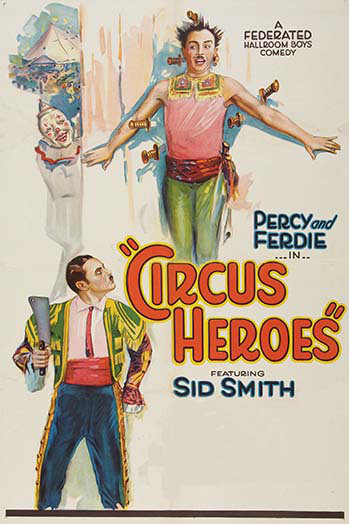 « circus heroes »-reproduction de publicités non encadrées, H 36 po x l 24 po x P 1,5 po