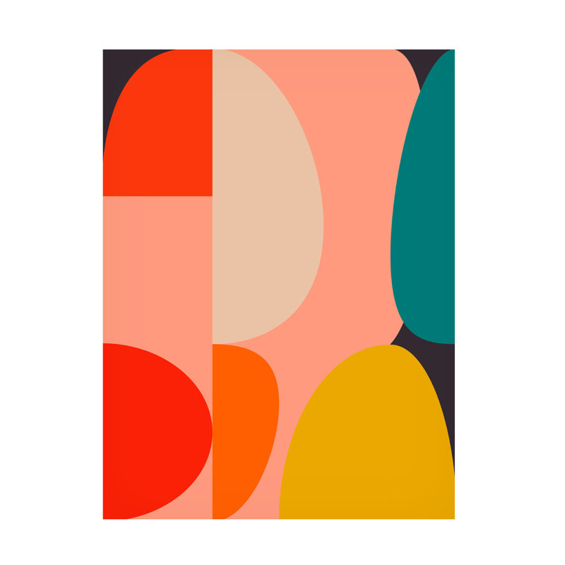 «Ologia »Mid-Century bolognaise 14 sur toile, H 32 po x l 24 po x P 2 po