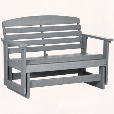 Banc oscillant extérieur en PEHD pour 2 personnes Outsunny