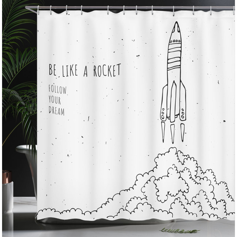 Ensemble de rideau de douche et crochets avec crochets de rêve, H 84 po x l 69 po