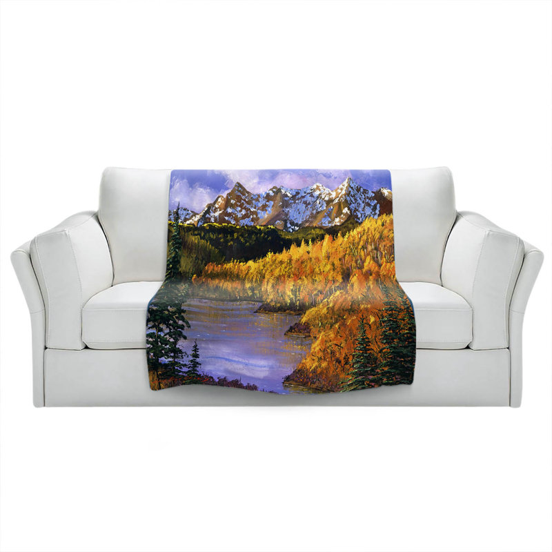Hand Woven Throw Blanket, 51" x 60"