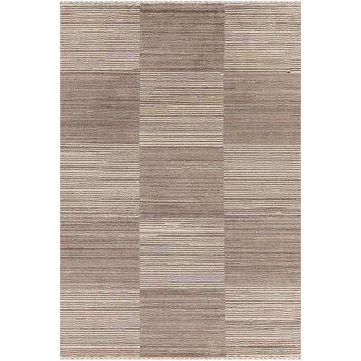 Elantra Patterned Knotted Wool Brown/Beige Area Rug