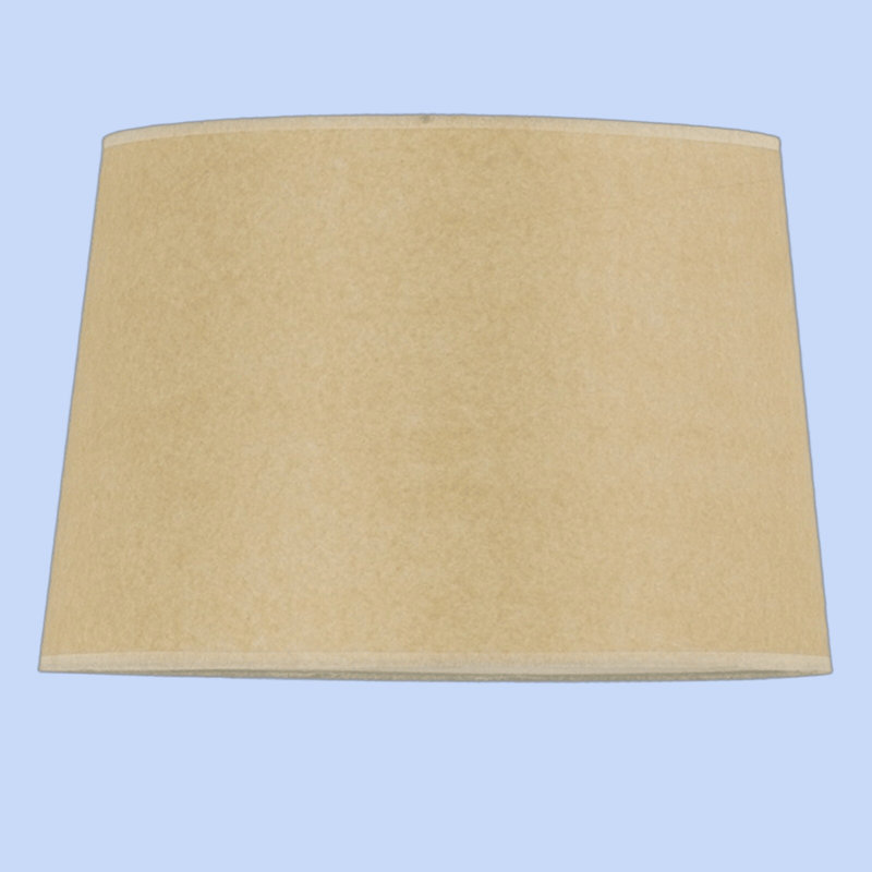 Abat-jour cylindrique rigide en similicuir, douille incluse, beige, 35,5 cm (L) x 35,5 cm (l) x 24 cm (H)