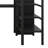 Full Size Loft Bed With Desk & Storage Stairs, Metal Loft Bed Frame With Wardrobe & LED Light, Safety Guard