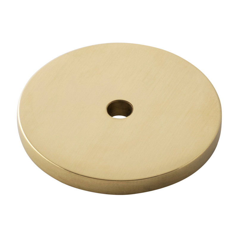 Parkview Brass Knob Backplate, Unlacquered Polished Brass