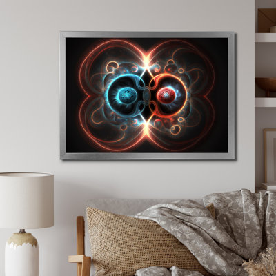 Quantum Twin Flames On Black - Fractals Wall Art Living Room
