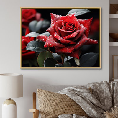 " Water Drops On Red Rose Majesty I "