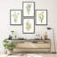 «Faux tape Wildflowers Modern Artwork, impressions encadrées, affiches, petit art mural de salle de bain», 4 pièces-101825653-101825650