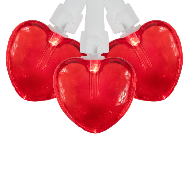 20-Light LED Heart String Lights