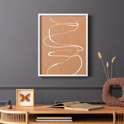 «Terracotta Drift I», reproduction encadrée - bois massif