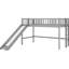 Lit simple mezzanine bas avec glissade - gris pour une chambre attrayante-2094010105-2094010102