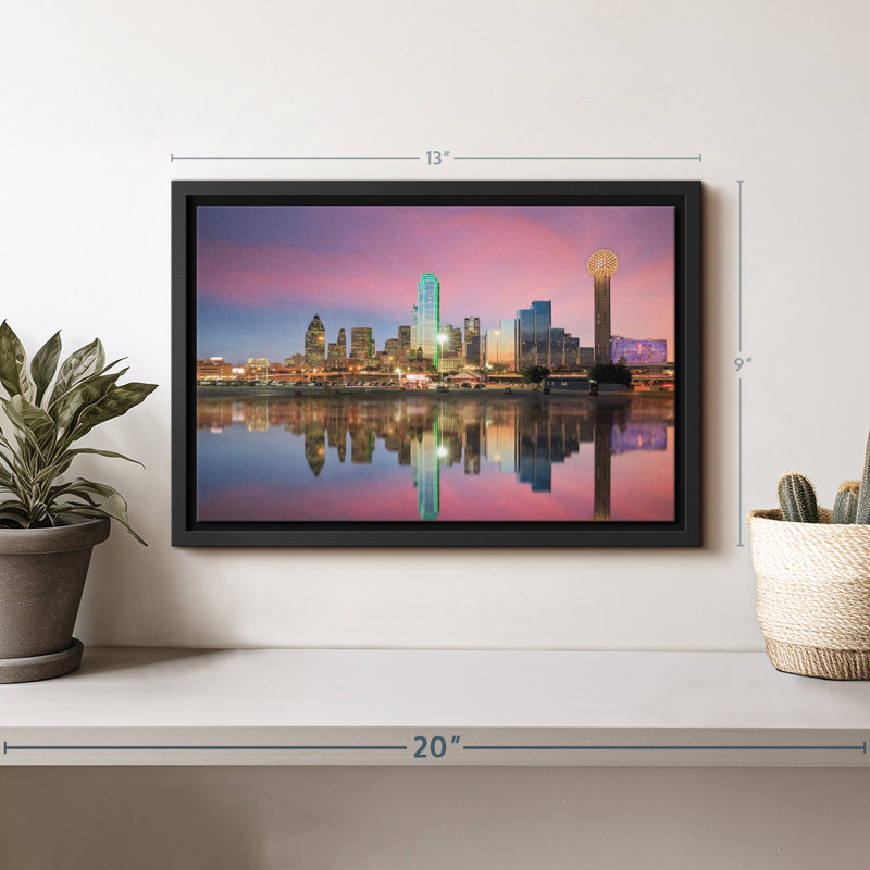 Impression sur toile «Amazing Dallas Skyline», H 9 po x l 13 po