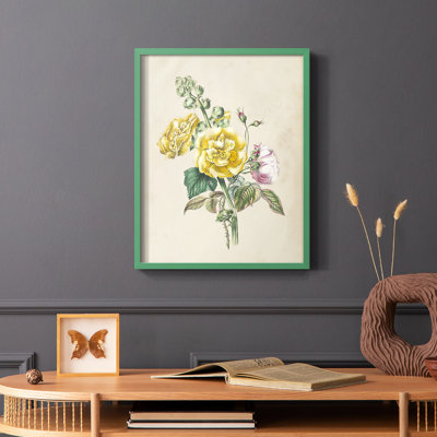 Antique Garden Bouquet II, reproduction encadrée - bois massif