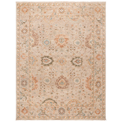 Laine nouée à la main Samarkand 133; Tapis oriental en coton