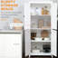 Garde-manger autoportant blanc de 72 po avec 4 portes - 4 tablettes réglables pour la vaisselle, les contenants et la gestion des articles, de l'organisation, de l'utilisation des armoires dans les portes, des tablettes de rangement efficaces