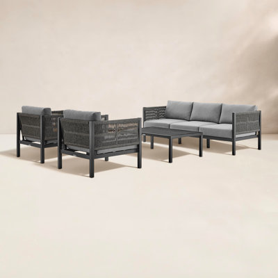 Fen 5 - Person Patio Conversation Set with Cushions