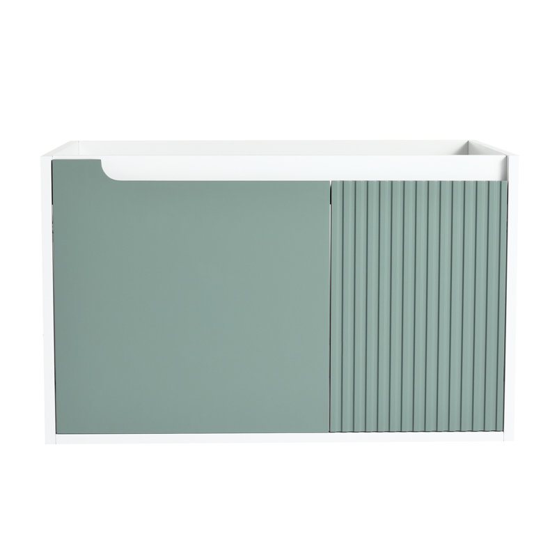 Meuble-lavabo de salle de bain à la menthe pour meuble de rangement moderne et élégant