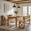 Banc de salle à manger 47 "avec dossier, banc de cuisine en bois de style campagnard avec cadres latéraux en forme de X pour salle à manger, cuisine