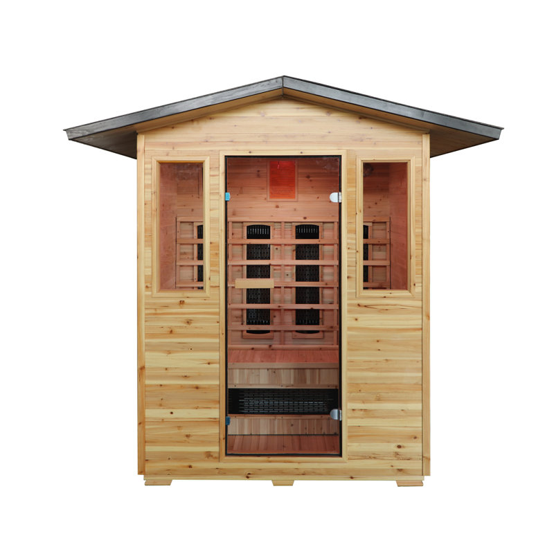 SunRay Saunas 3 - Person Bluetooth Compatible FAR Infrared Sauna in Hemlock